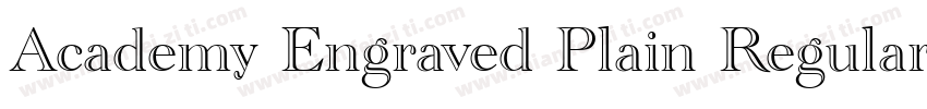 Academy Engraved Plain Regular字体转换